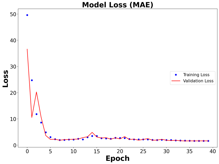 Model Loss using MAE